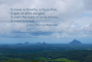 To Travel is to Live quote by Hans Christian Andersen - photo by lostcarrot.com